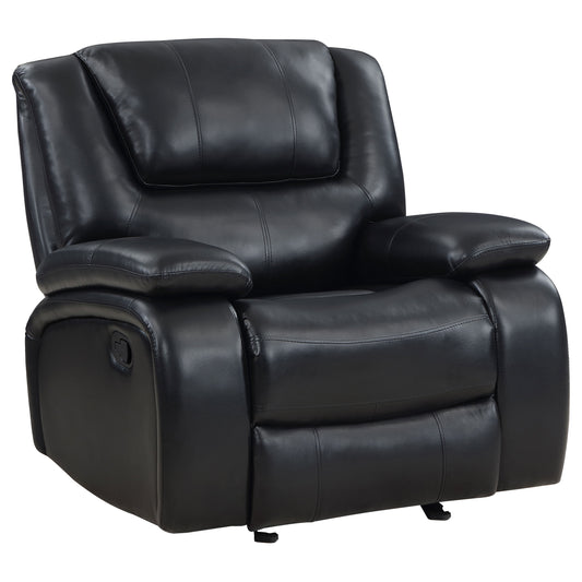 Sarasota Upholstered Glider Recliner Chair Black