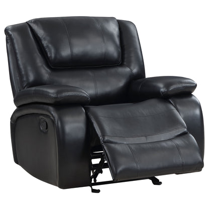 Sarasota Upholstered Glider Recliner Chair Black