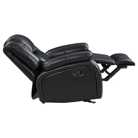 Zamora Upholstered Glider Recliner Chair BlackBlack