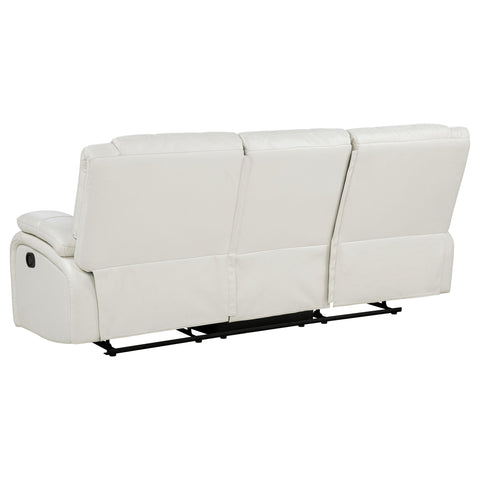 Hayes 2-piece Upholstered Reclining Sofa Set White