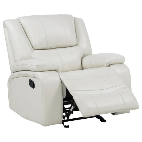 Hayes Upholstered Glider Recliner Chair White