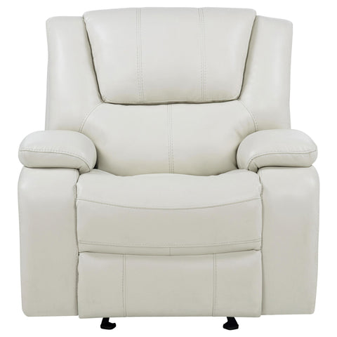 Hayes Upholstered Glider Recliner Chair White