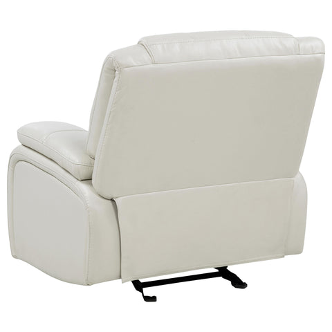 Hayes Upholstered Glider Recliner Chair White