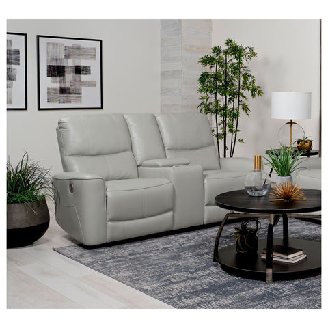 Capella Upholstered Power Reclining Loveseat Dove GreyDove Grey