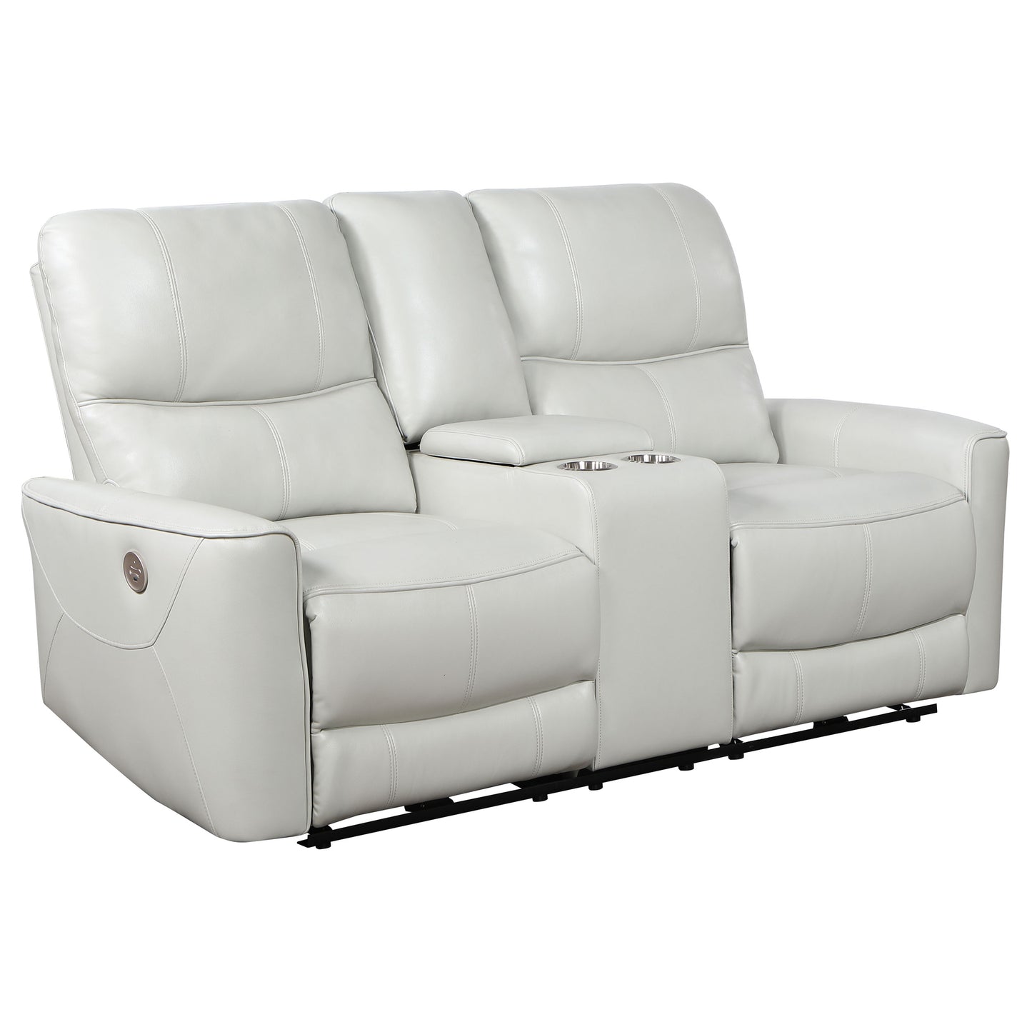 keene upholstered power reclining loveseat ivory