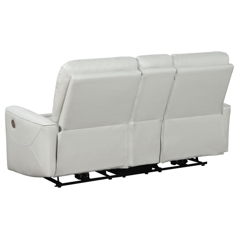 Capella Upholstered Power Reclining Loveseat Dove GreyDove Grey