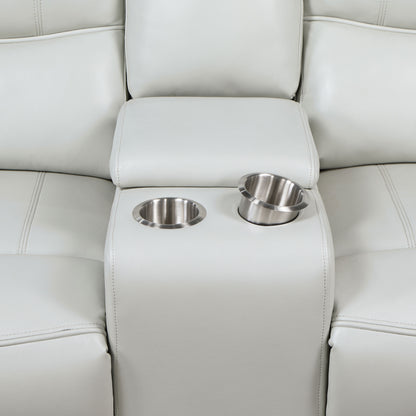 Keene Upholstered Power Reclining Loveseat Ivory