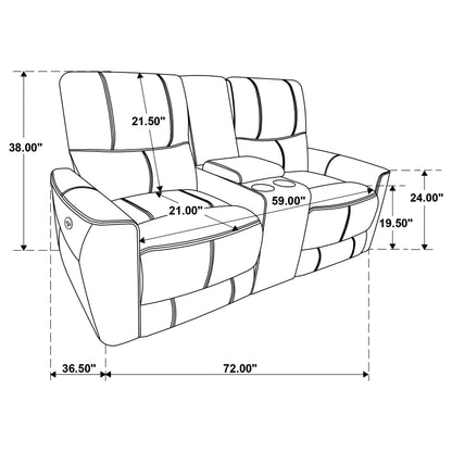 Keene Upholstered Power Reclining Loveseat Ivory