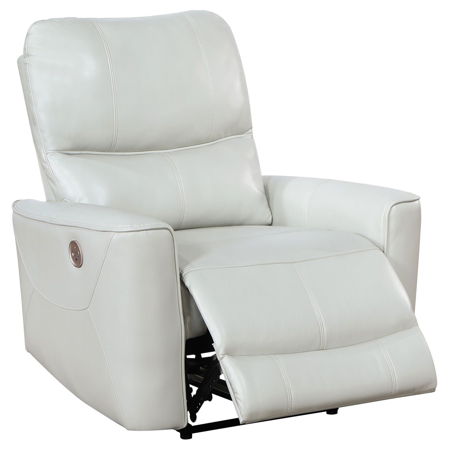 keene upholstered power recliner chair ivory