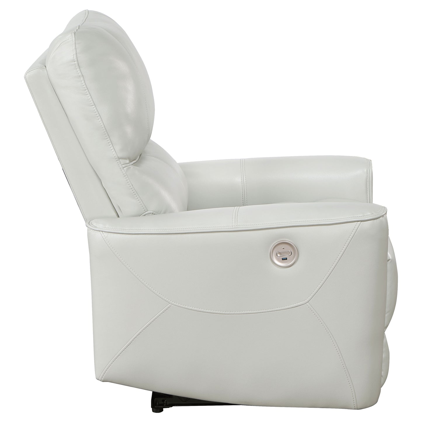 keene upholstered power recliner chair ivory