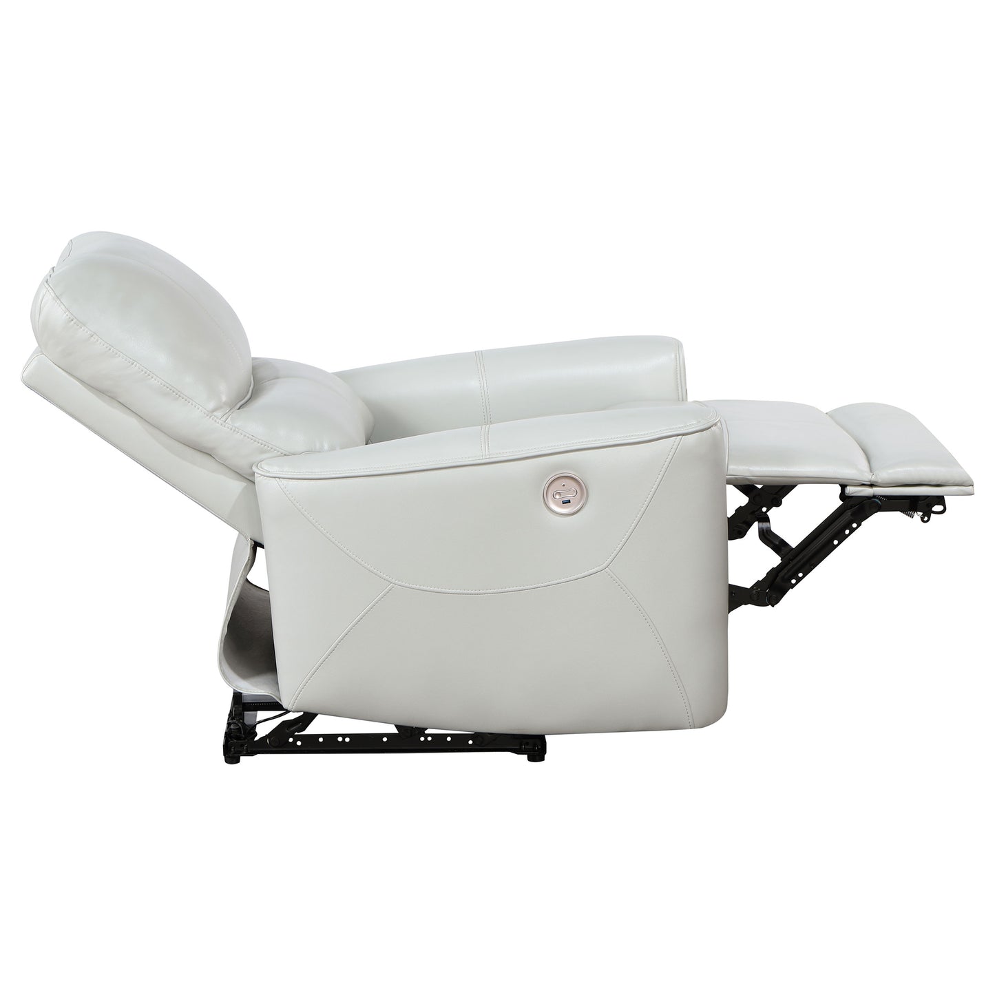 keene upholstered power recliner chair ivory