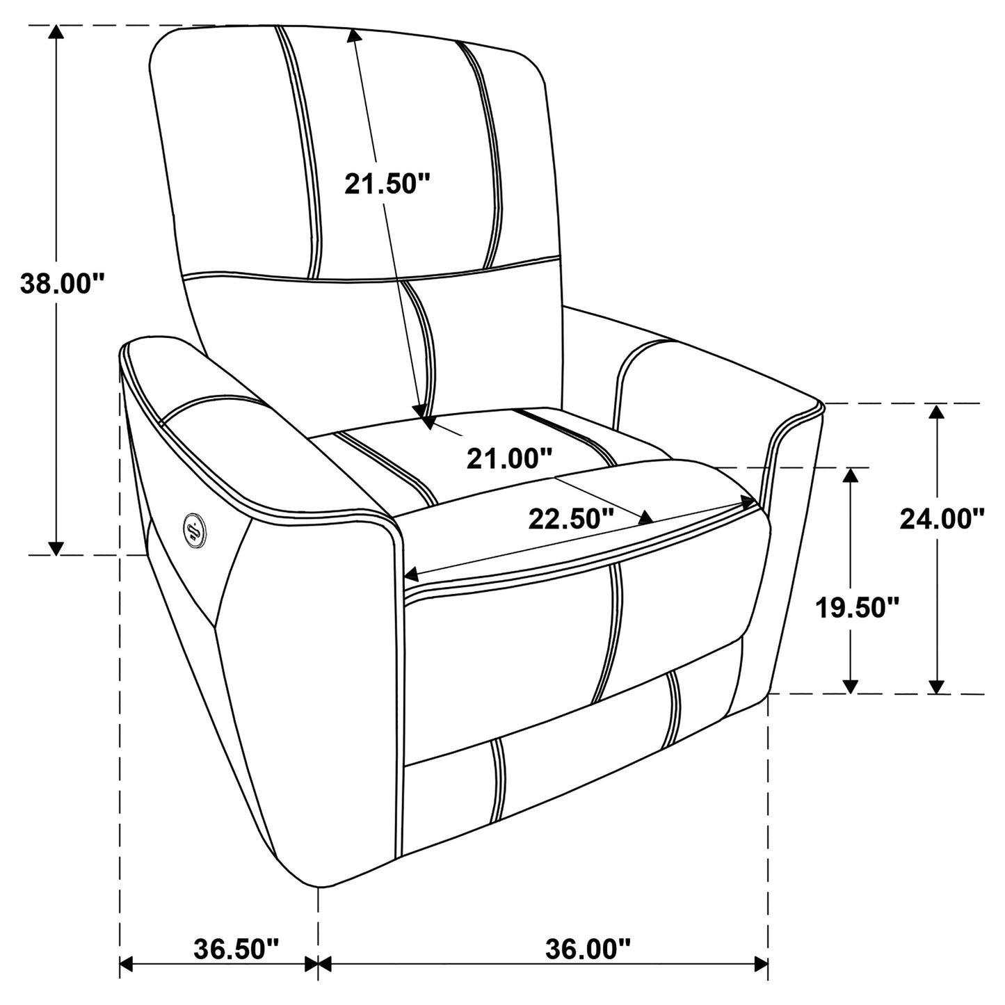 keene upholstered power recliner chair ivory