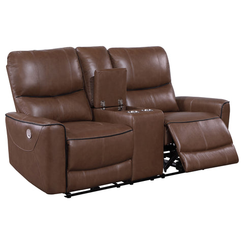 Capella 3-piece Power Reclining Sofa Set Saddle BrownSaddle Brown