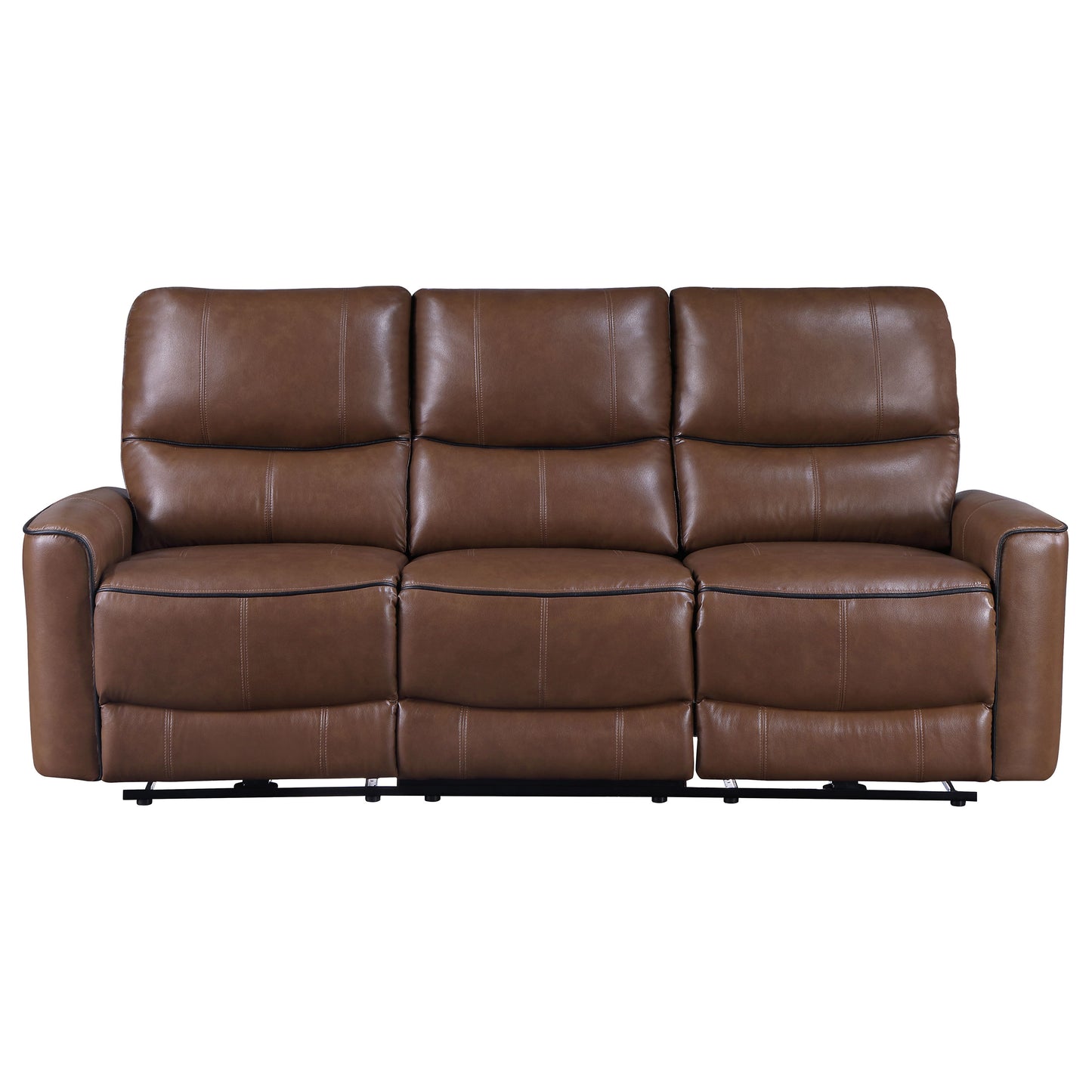 keene upholstered power reclining sofa saddle brown