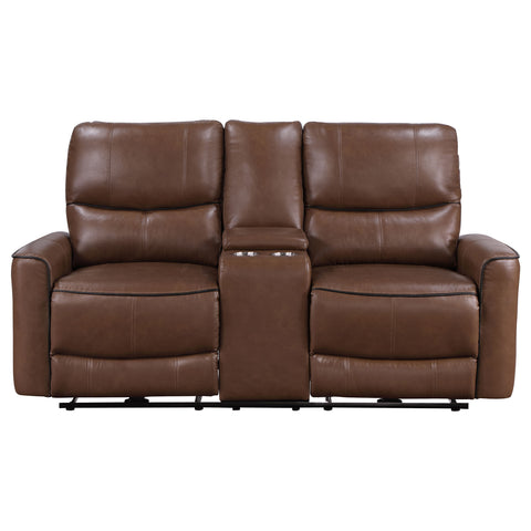 Capella Upholstered Power Reclining Loveseat Saddle BrownSaddle Brown