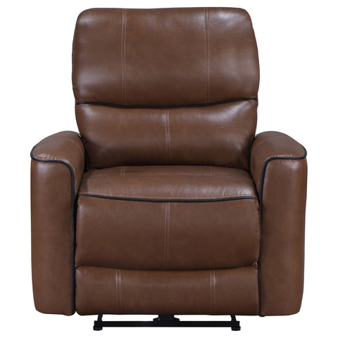 Capella Upholstered Power Recliner Chair Saddle BrownSaddle Brown