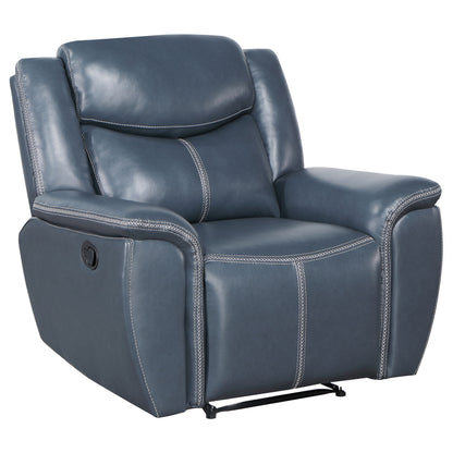 Zira Upholstered Padded Arm Recliner Chair BlueBlue