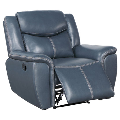 Zira Upholstered Padded Arm Recliner Chair BlueBlue