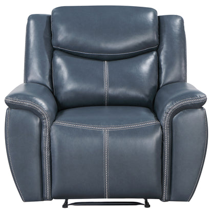 Zira Upholstered Padded Arm Recliner Chair BlueBlue