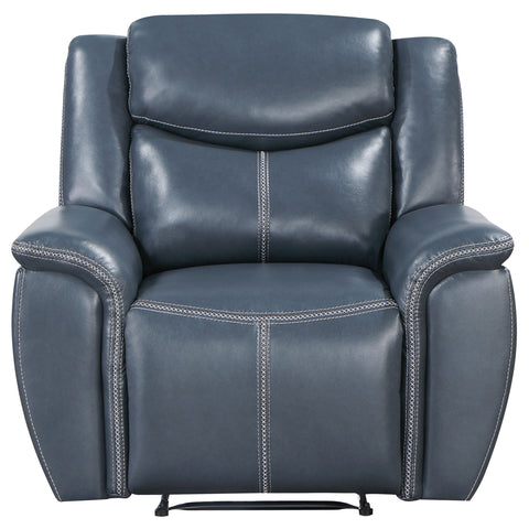 Zira Upholstered Padded Arm Recliner Chair BlueBlue