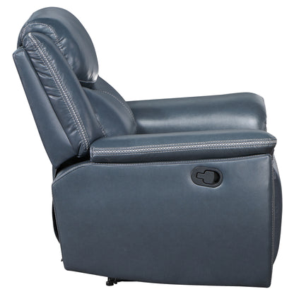 Zira Upholstered Padded Arm Recliner Chair BlueBlue
