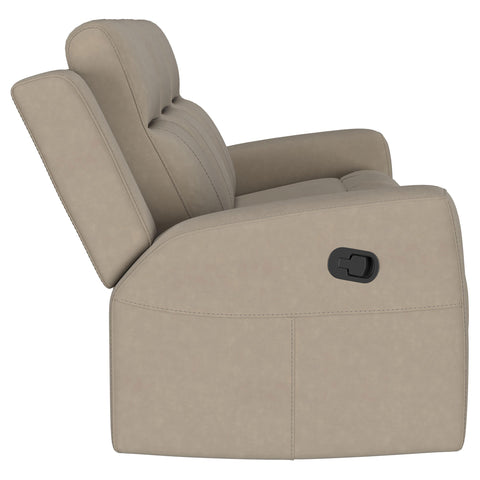 Melanie 3-piece Upholstered Reclining Sofa Set TaupeTaupe