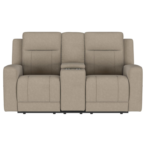 Melanie Upholstered Motion Reclining Loveseat TaupeTaupe