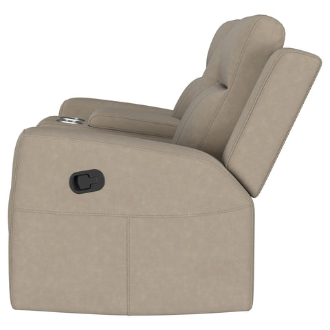 Melanie Upholstered Motion Reclining Loveseat TaupeTaupe
