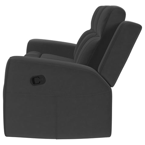Melanie Upholstered Motion Reclining Sofa Dark CharcoalDark Charcoal