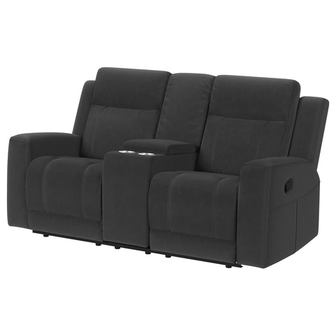 Melanie Upholstered Reclining Loveseat Dark CharcoalDark Charcoal