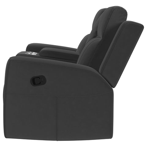 Melanie Upholstered Reclining Loveseat Dark CharcoalDark Charcoal