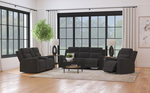 Melanie Upholstered Reclining Loveseat Dark CharcoalDark Charcoal
