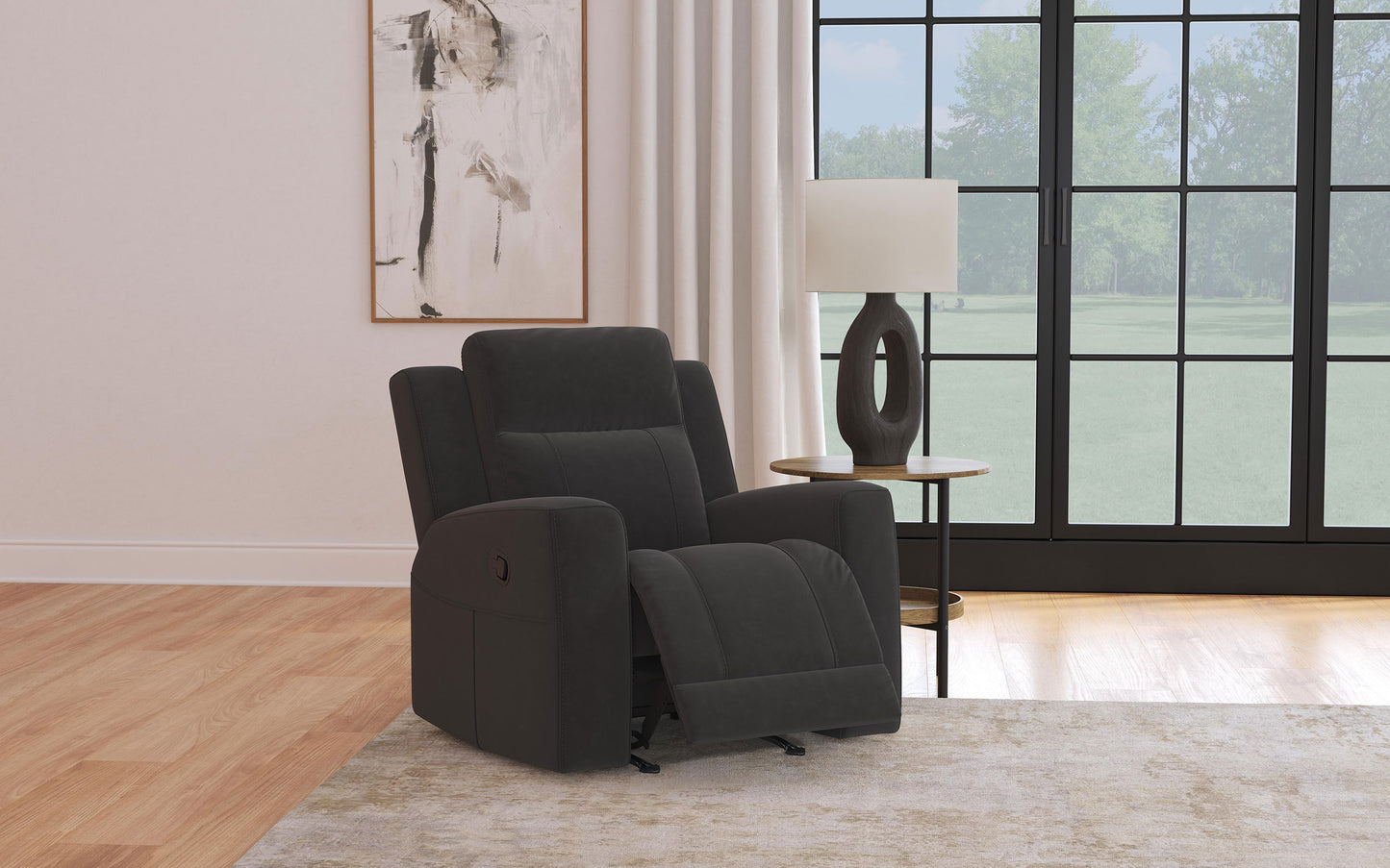 melanie upholstered recliner chair dark charcoaldark charcoal