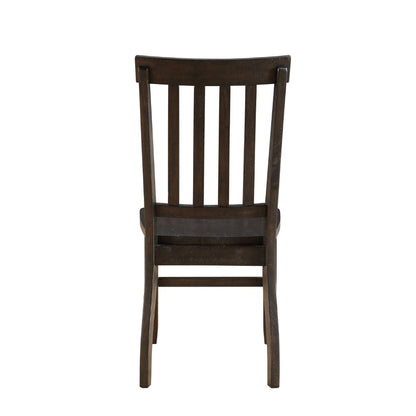 Fabien Side Chair (Set-2), Rustic Walnut Finish