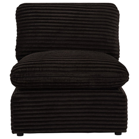 Weston Modular Armless Chair Chocolate Brown