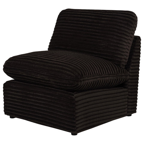 Weston Modular Armless Chair Chocolate Brown