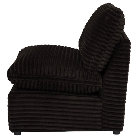 Weston Modular Armless Chair Chocolate Brown