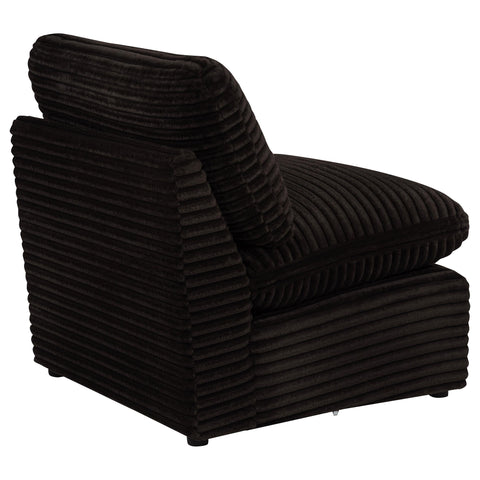Weston Modular Armless Chair Chocolate Brown