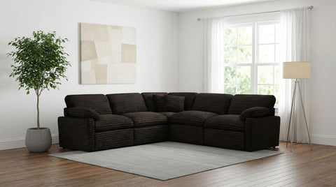 Weston Modular Armless Chair Chocolate Brown