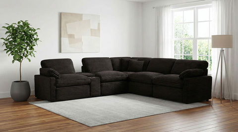 Weston Modular Armless Chair Chocolate Brown