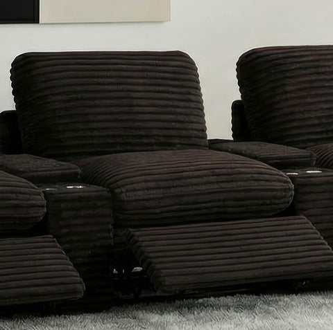 Weston Modular Power Armless Recliner Chocolate Brown