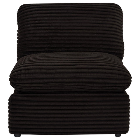 Weston Modular Power Armless Recliner Chocolate Brown