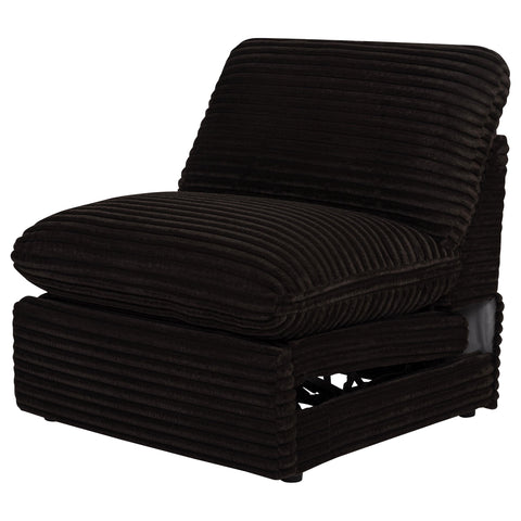 Weston Modular Power Armless Recliner Chocolate Brown
