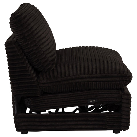 Weston Modular Power Armless Recliner Chocolate Brown