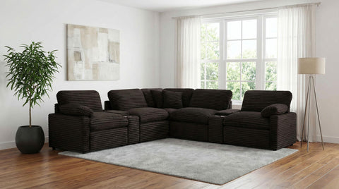 Weston Modular Power Armless Recliner Chocolate Brown