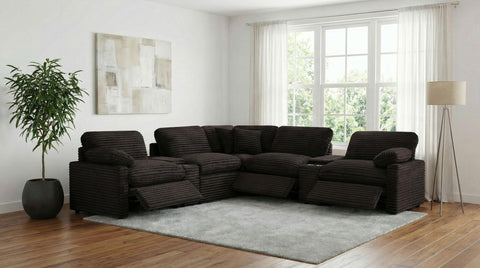 Weston 7-piece Modular Power Reclining Sectional Chocolate Brown