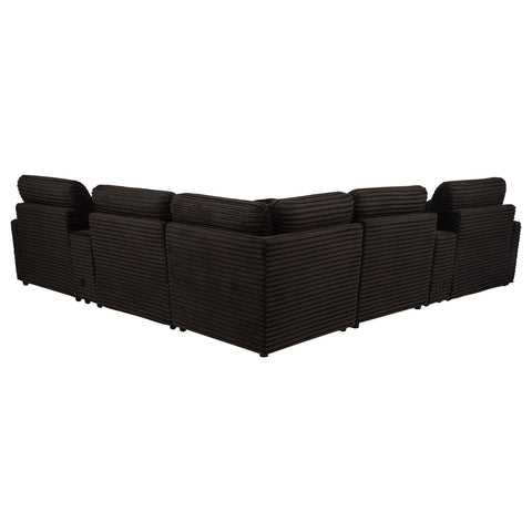 Weston 7-piece Modular Power Reclining Sectional Chocolate Brown