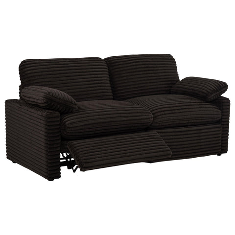 Weston Modular Power Loveseat Chocolate Brown