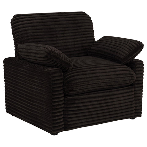 Weston Upholstered Power Recliner Chair Chocolate Brown