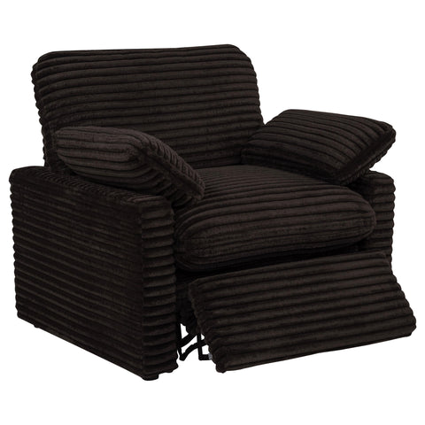 Weston Upholstered Power Recliner Chair Chocolate Brown